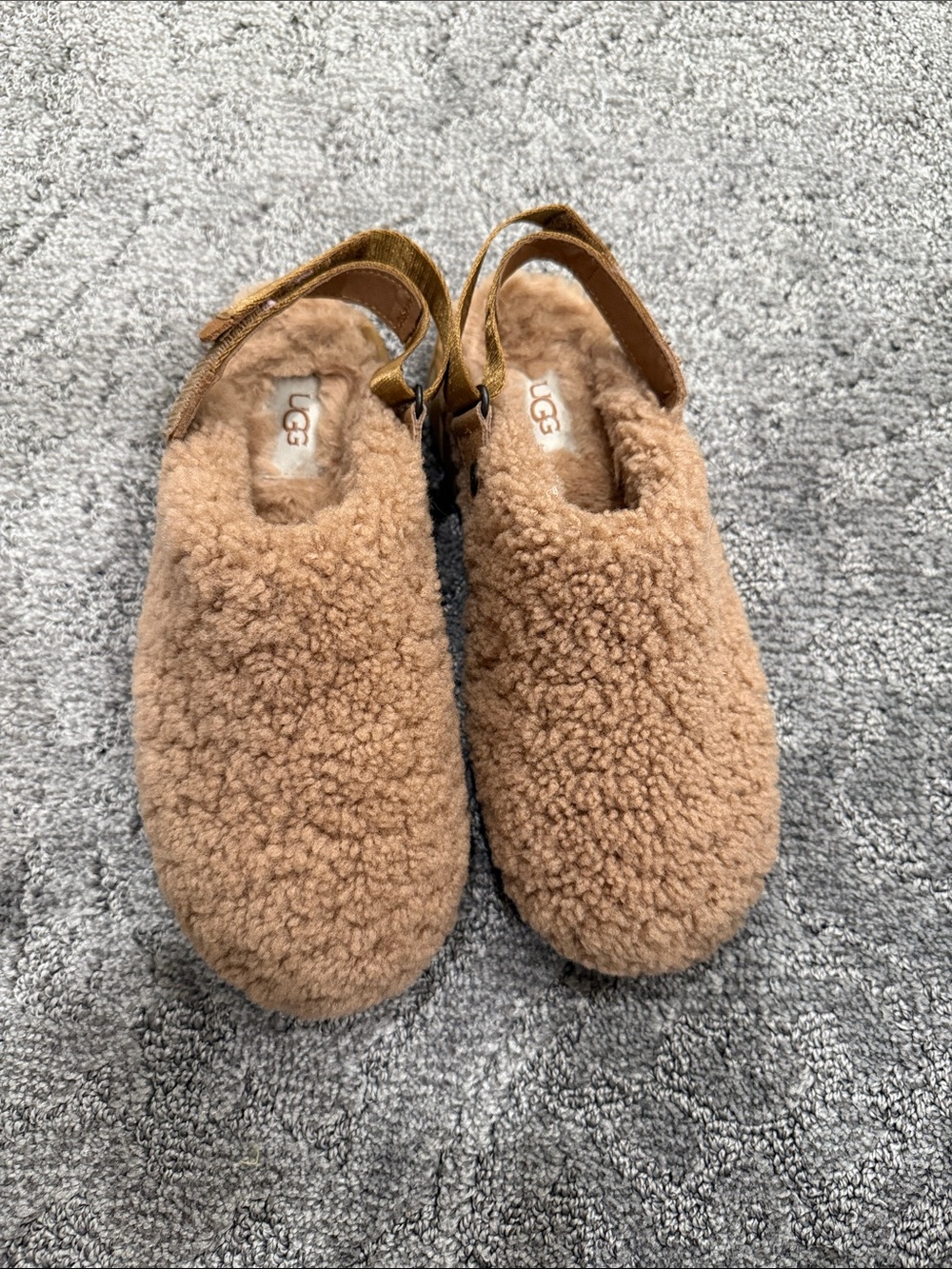UGG Faux-Shearling Slingback Clogs - Chestnut Brown